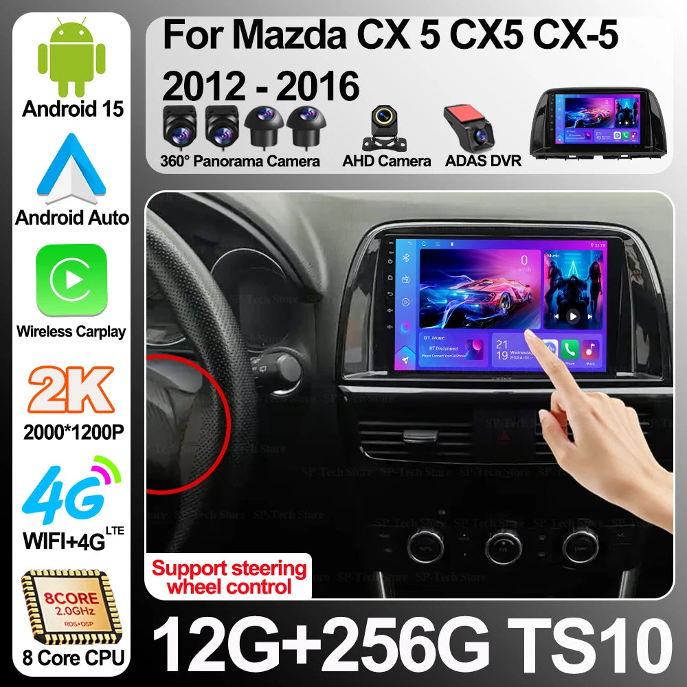 Android 16 For Mazda Cx 5 Cx5 Cx-5 2012-2016 Car Radio Auto Stereo Head Unit Multimedia Vi | AUTOKITSHOP