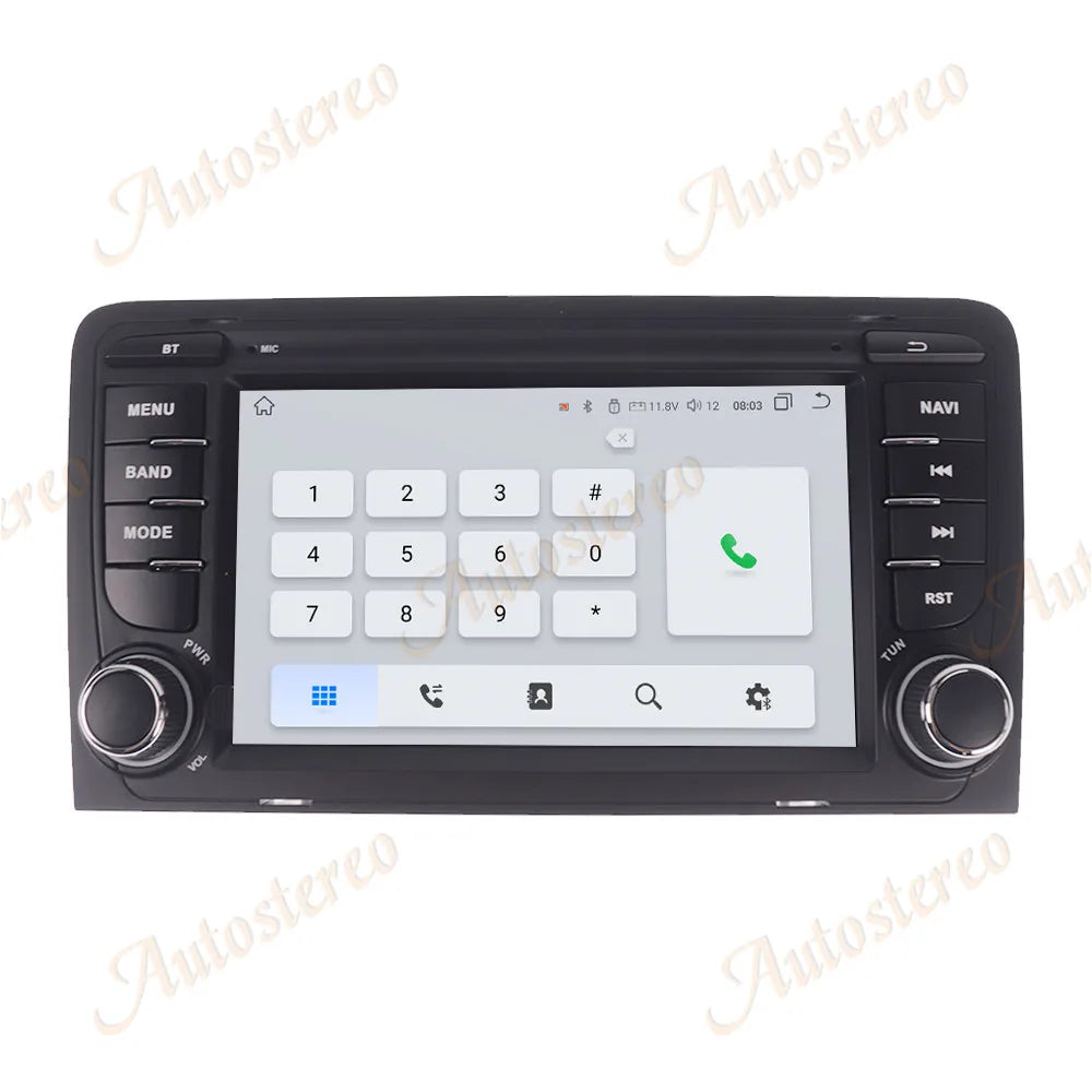 7 Inch Android 14 Carplay For AUDI A3 2003-2012 Car GPS navigation Head Unit Multimedia Pl