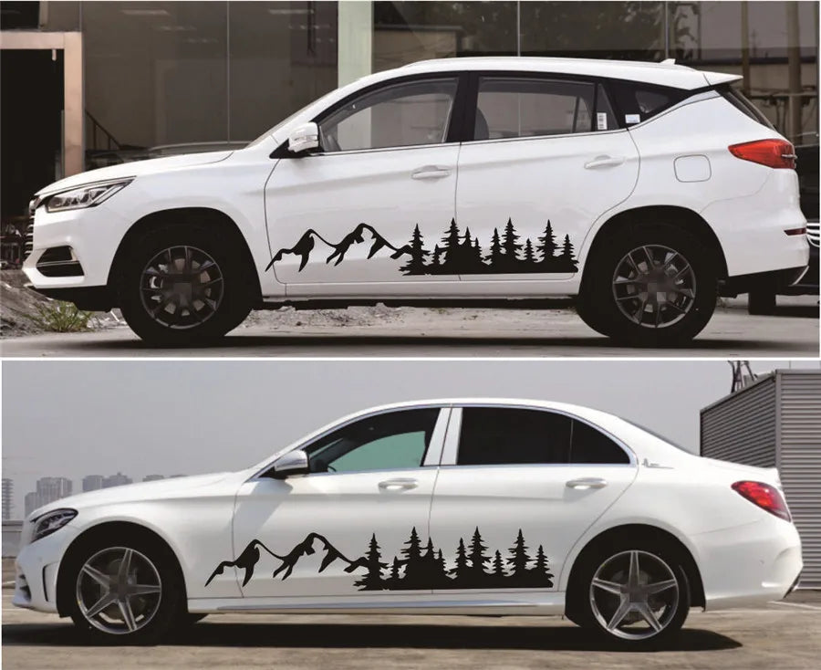 for Mountain Decal Forest Vinyl Custom Nature Graphic Camper RV Trailer Truck Custom Stick