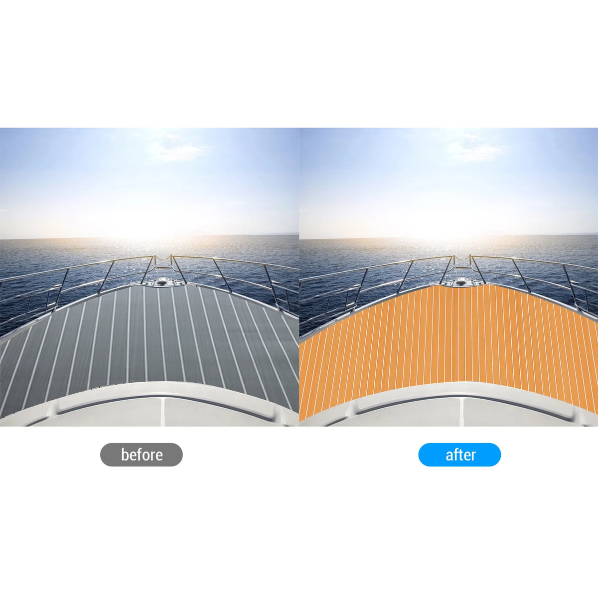 1Pc 3 Colors Boat EVA Self-Adhesive Foam Boat Flooring Faux Teak Decking Sheet Pad For Boat Mari - Automotive LED Light