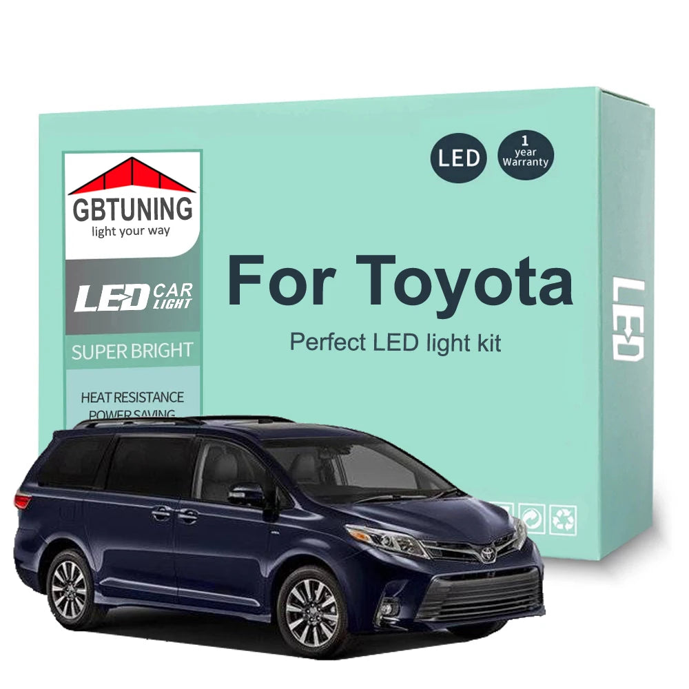 LED Interior Light Kit for Toyota Sienna Previa Voxy Alphard Prius Camry Highlander 4Runner Fortuner Car Accessories ...