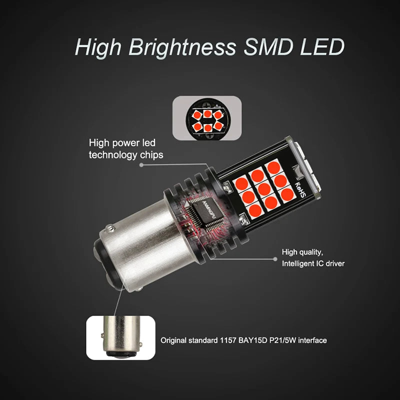 Py21w Ba15s P21w Led 1156 Bau15s Bulb 3030SMD Canbus 1157 Led Bay15d P21/5w Car Turn Signa