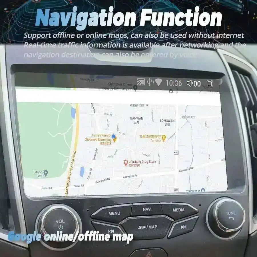 Navigation Android Auto Screen Multimedia Video Player Head Unit DSP 10.1inch Car Radio Ca
