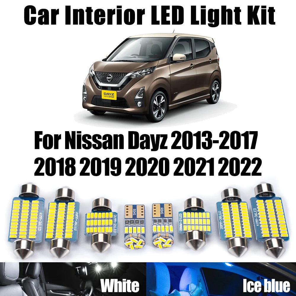LED Interior Light Kit for Nissan Dayz 2013- 2016 - Canbus Dome Map Door Trunk Bulbs | AUTOKITSHOP