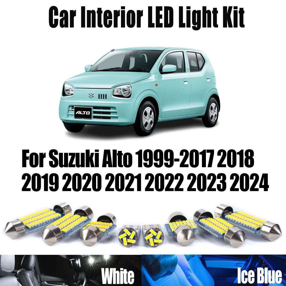 LED Interior Light Kit for Suzuki Alto 1999-2020 - Canbus Dome Map Door Trunk Bulbs | AUTOKITSHOP