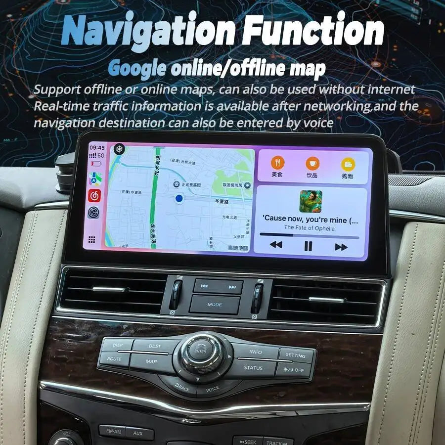 For Nissan Patrol y62 2010-2020 QX80 QX56 Armada CarPlay Navigation Stereo Car Radio Multi | AUTOKITSHOP