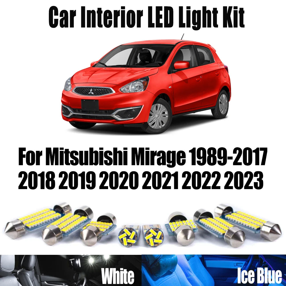 LED Interior Light Kit for Mitsubishi Mirage 1989- 2017 - Canbus Dome Map Door Trunk Bulbs | AUTOKITSHOP