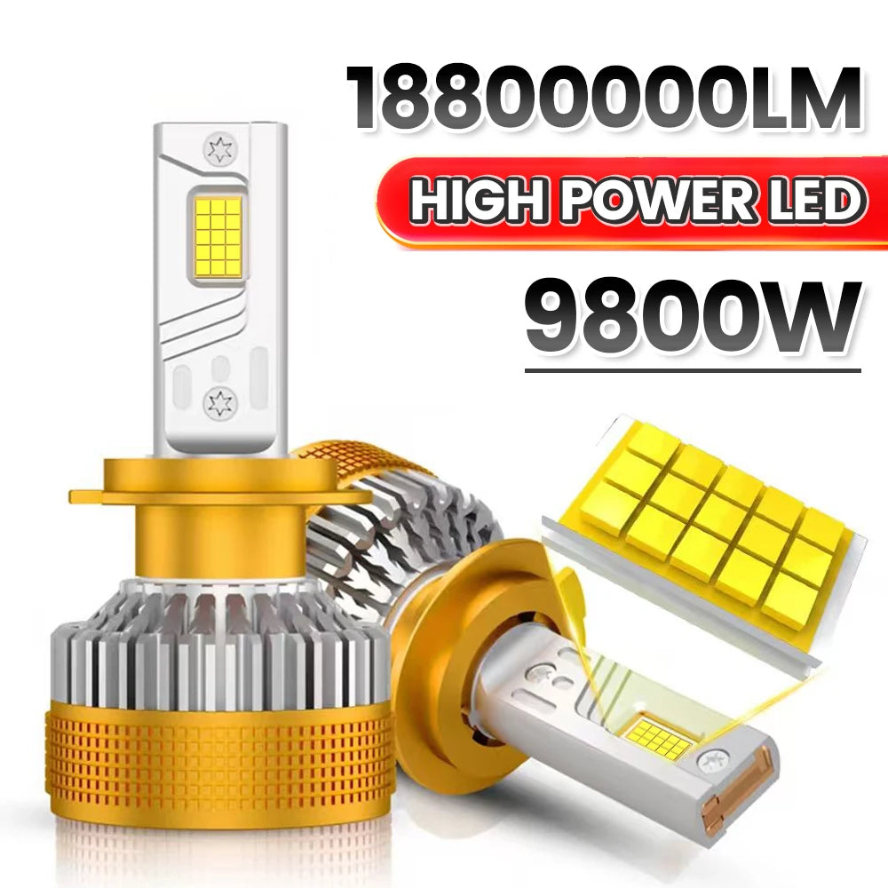 9800W H7 LED Car Headlight H4 H11 Bulbs 9012 H3 H1 H8 H9 9005 9006 HB3 HB4 18800000LM LED