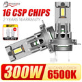 Drivereyes 2pcs H7 LED Headlight Bulb Beam 300W High Power LED Headlamp 6000K White Super