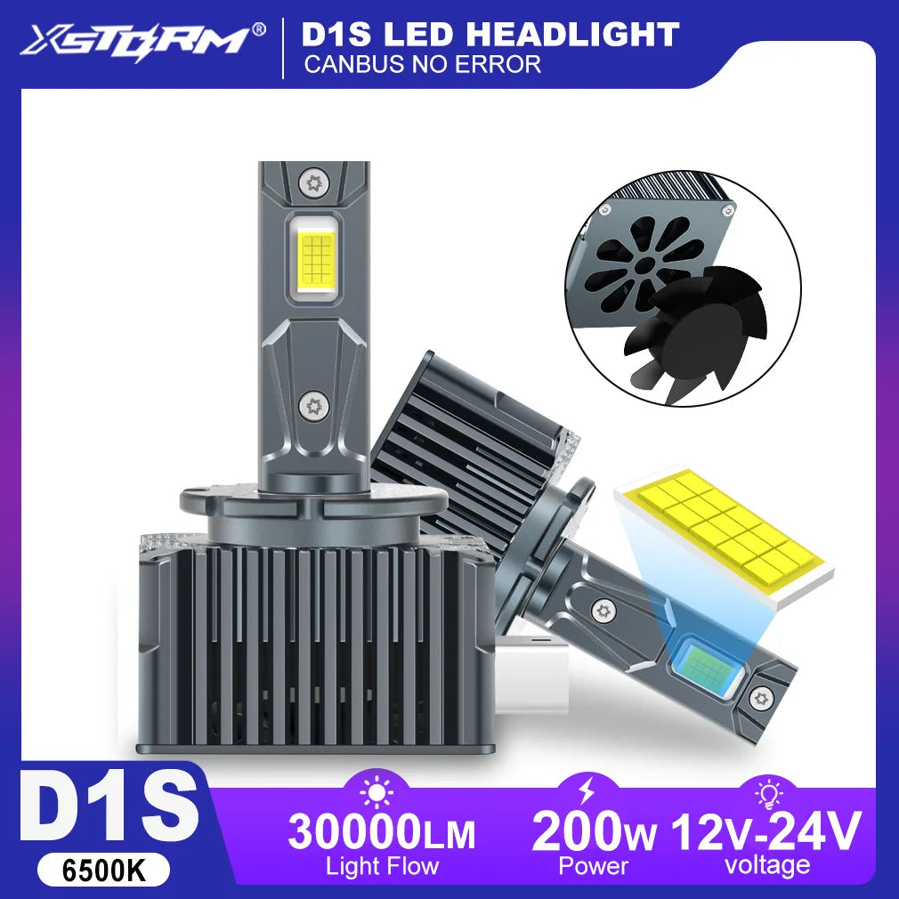 XSTORM 30000 LM 200W D1S LED Headlight D8S D2S D3S D4S LED Canbus Car Headlight D1R D2R D3