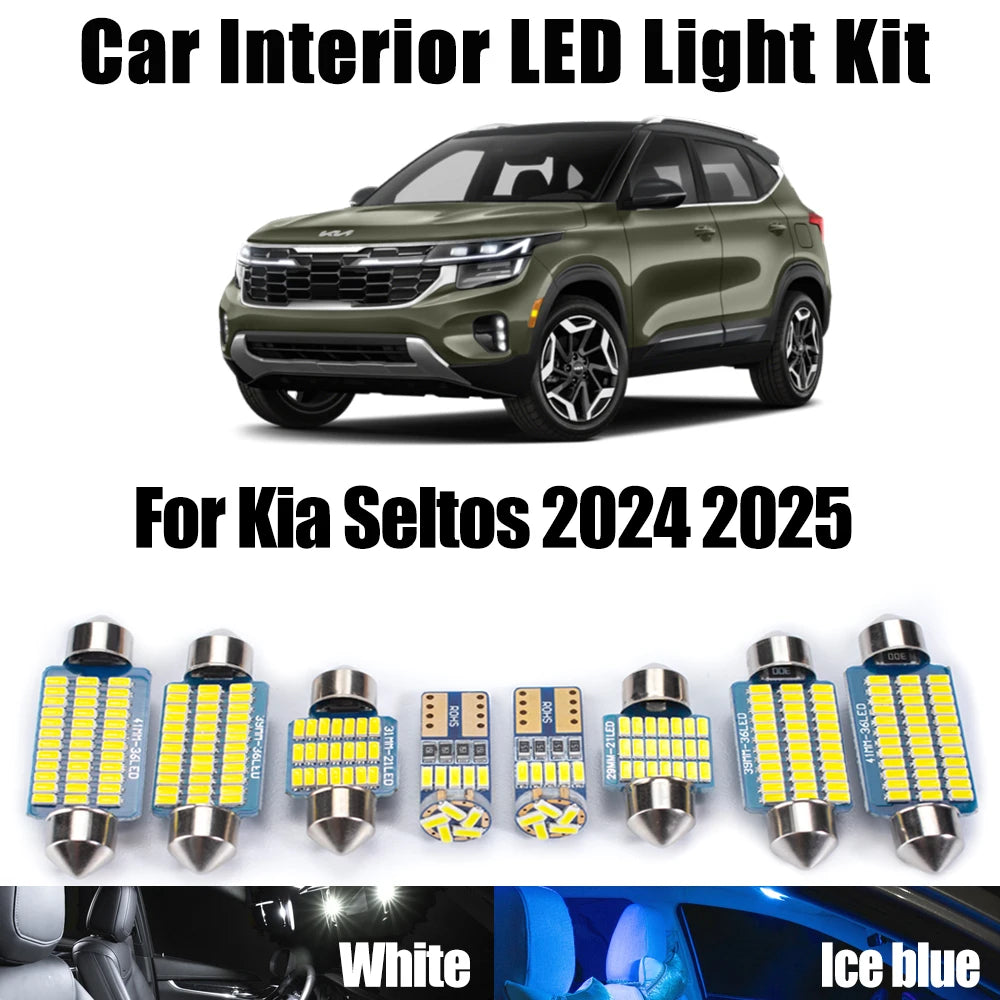 12-Piece LED Interior Light Kit for Kia Seltos - Canbus Error-Free Bulbs | AUTOKITSHOP