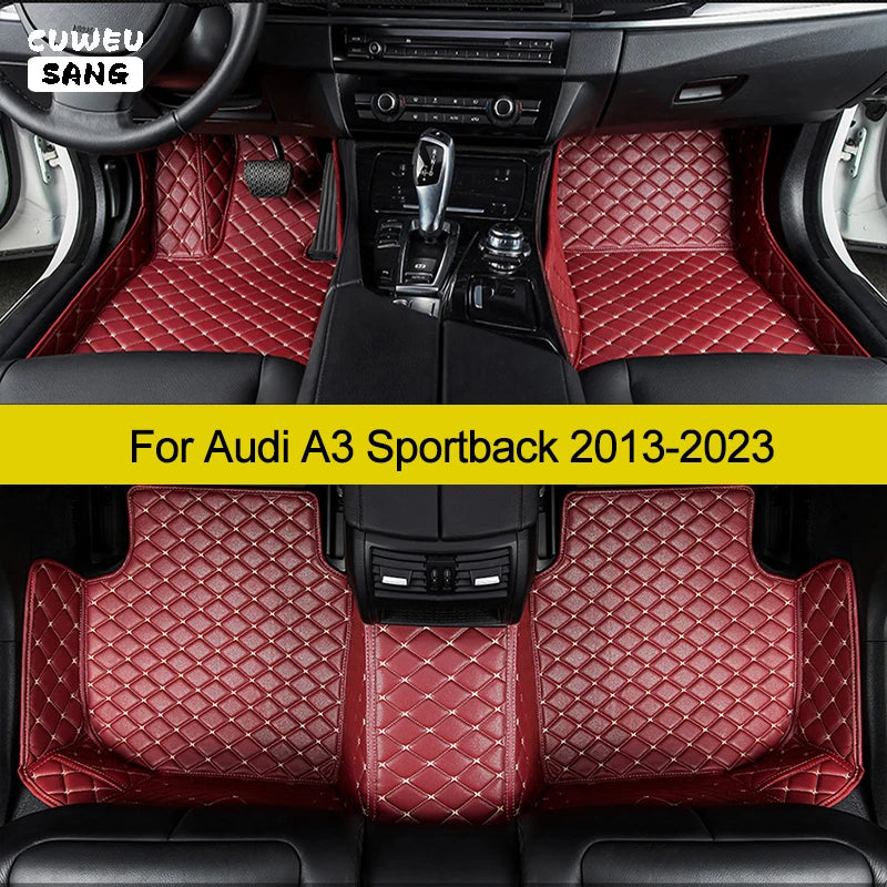 CUWEUSANG Custom Car Floor Mats For Audi A3 Sportback 2013-2023 Auto Carpets Foot Coche Ac | AUTOKITSHOP