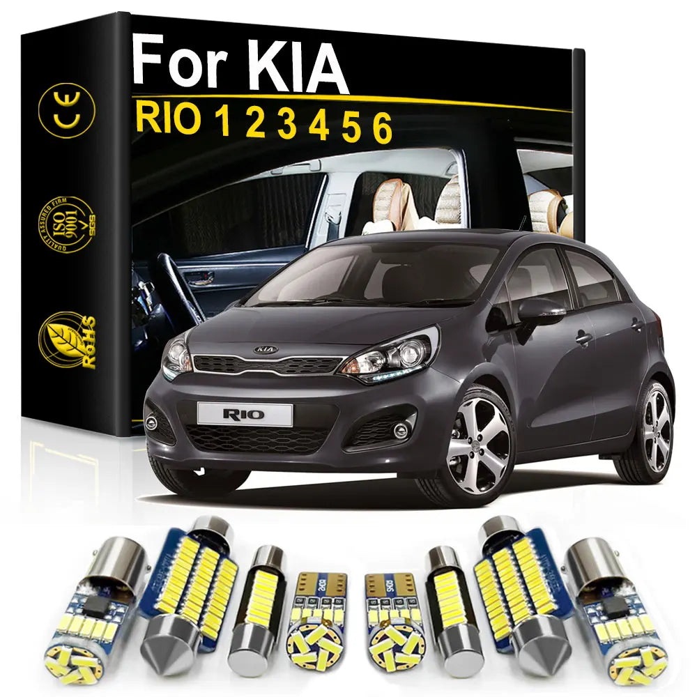 LED Interior Light Kit for KIA RIO 1 2 3 4 5 6 1999-2011 - Canbus Dome Map Door Trunk Bulbs | AUTOKITSHOP