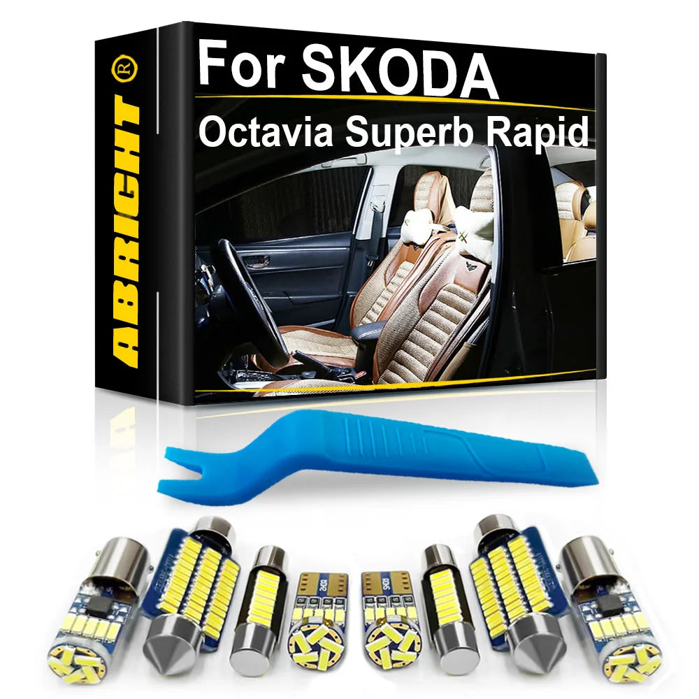 LED Interior Light Kit for SKODA Octavia Superb Rapid Yeti Roomster Kodiaq Karoq Citigo Parts Accessories Canbus Erro...