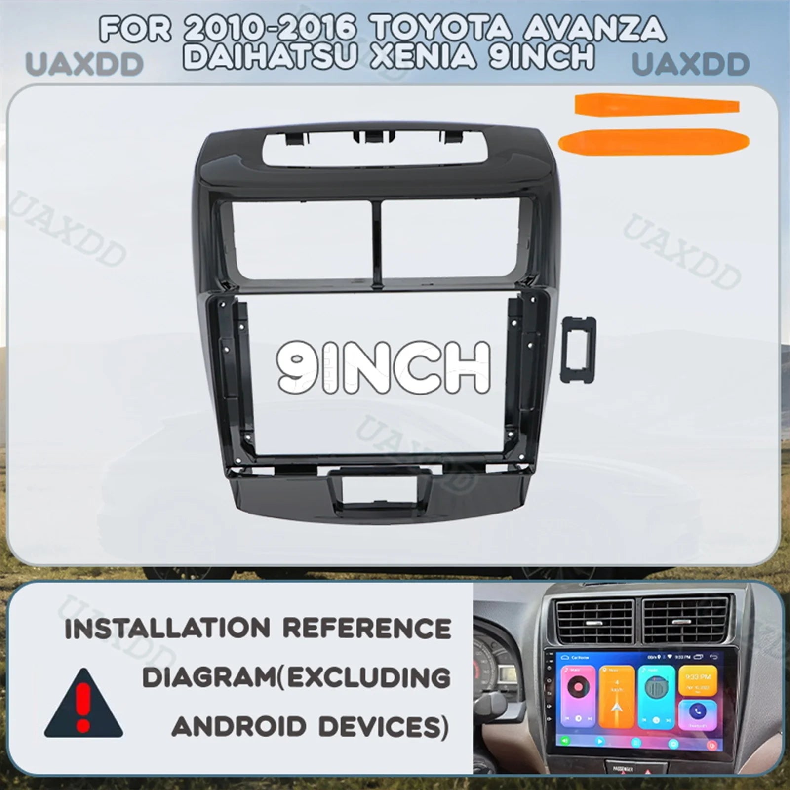 Car For 2010-2016 TOYOTA AVANZA Daihatsu Xenia 9INCH Frame fascia Panel plastic accessorie
