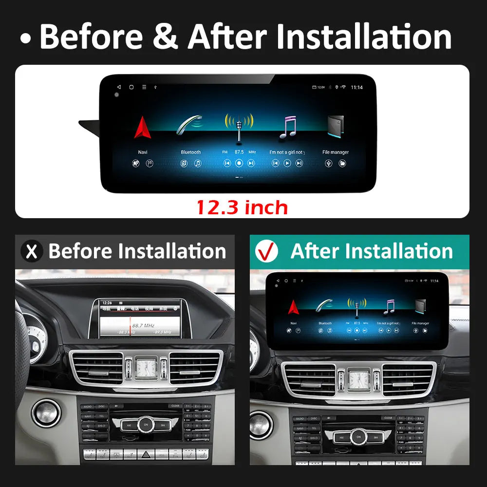 Wireless Carplay For Benz E Class W212 2009 - 2015 Android System BT Wifi GPS Navigation Q | AUTOKITSHOP