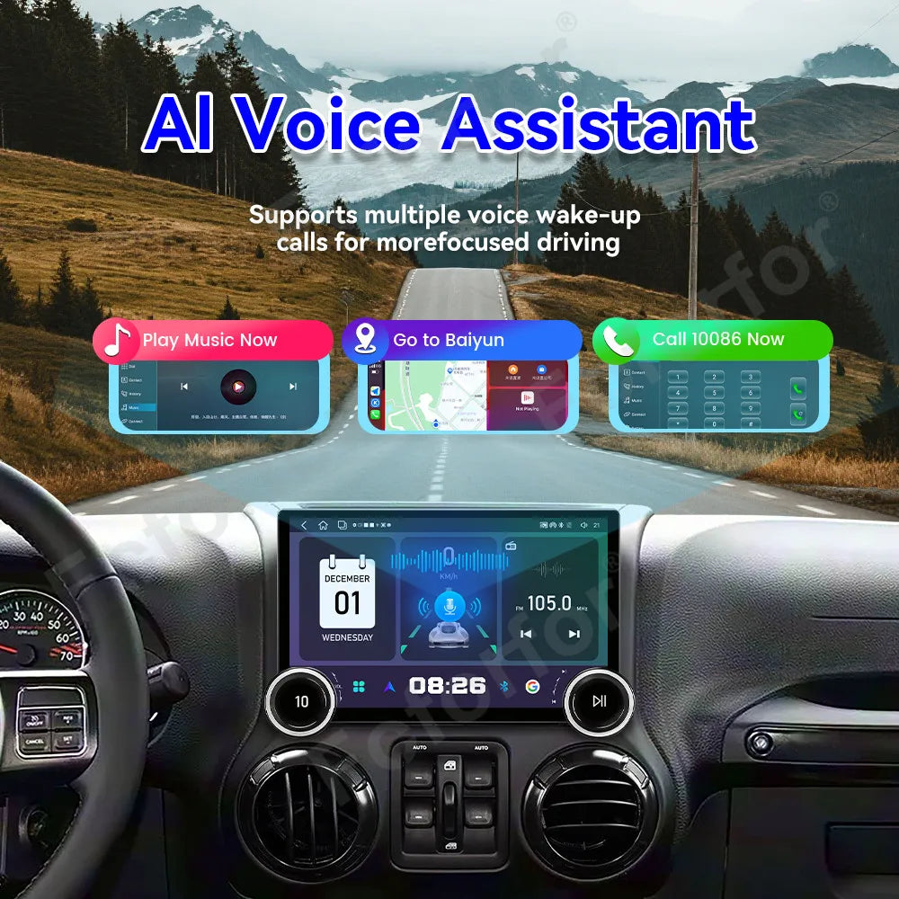 Pro Version Ultra Clear HD Display Android 15 11.5 Inch Wireless CarPlay GPS Navi Stereo H