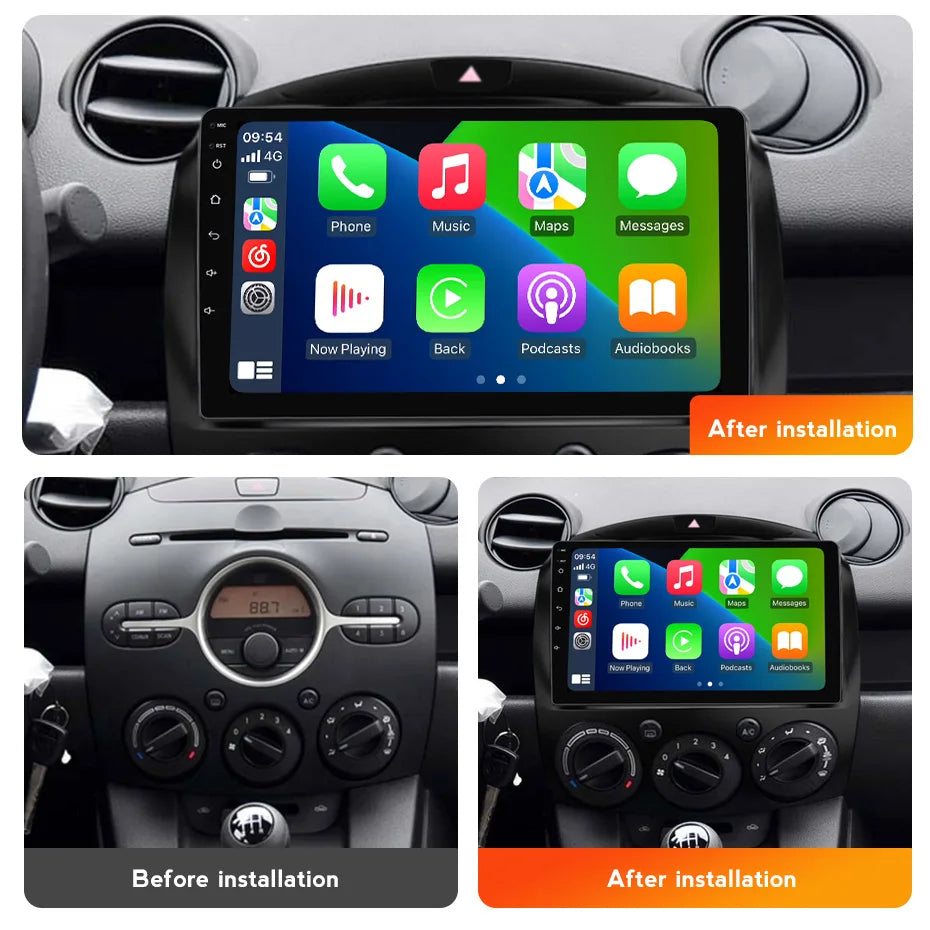 Android Car Radio for MAZDA 2 Mazda2 2007 2008 2009 2010 2011 2012 2013 2014 Carplay Multi | AUTOKITSHOP