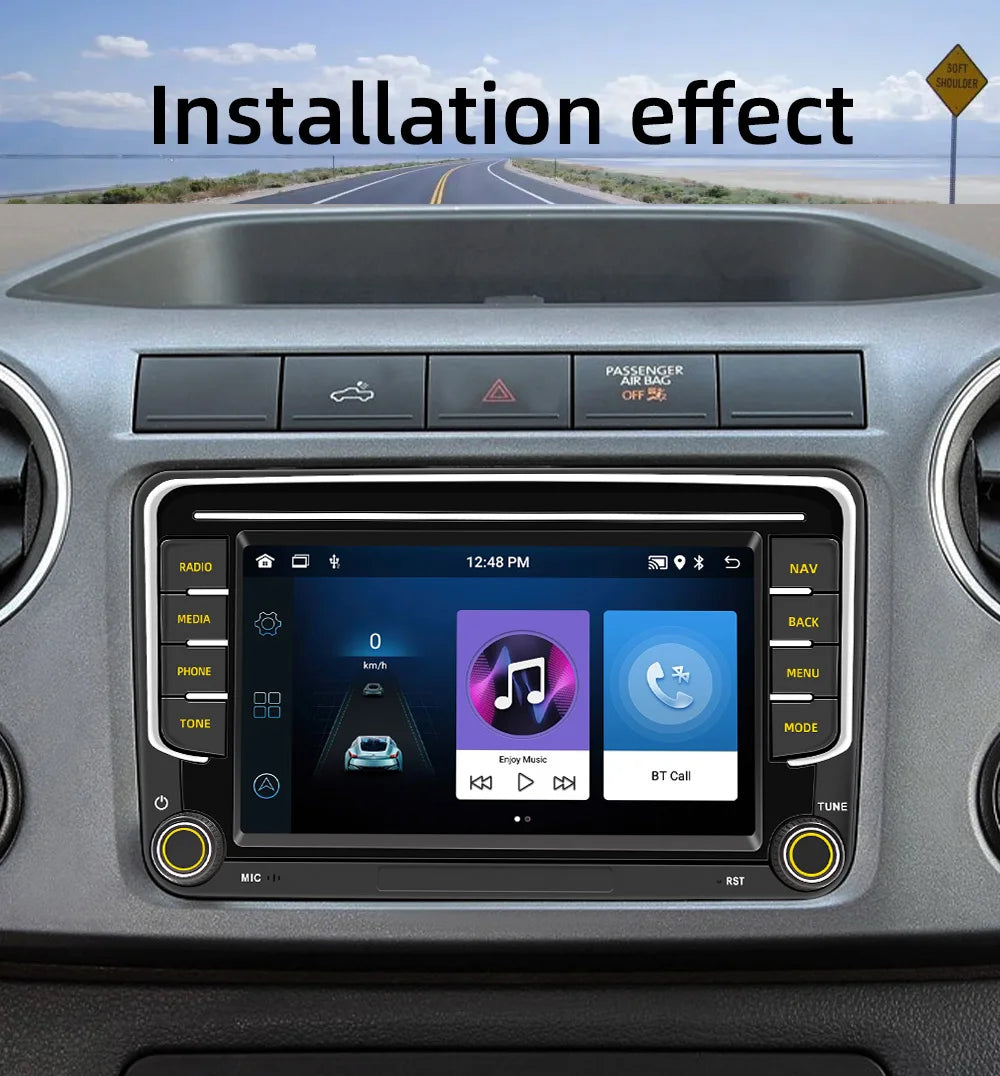 7" 8" 9" Android 16 For VW Passat B7 CC Polo Golf 5 6 Jetta MK5 MK6 Wireless CarPlay Andro