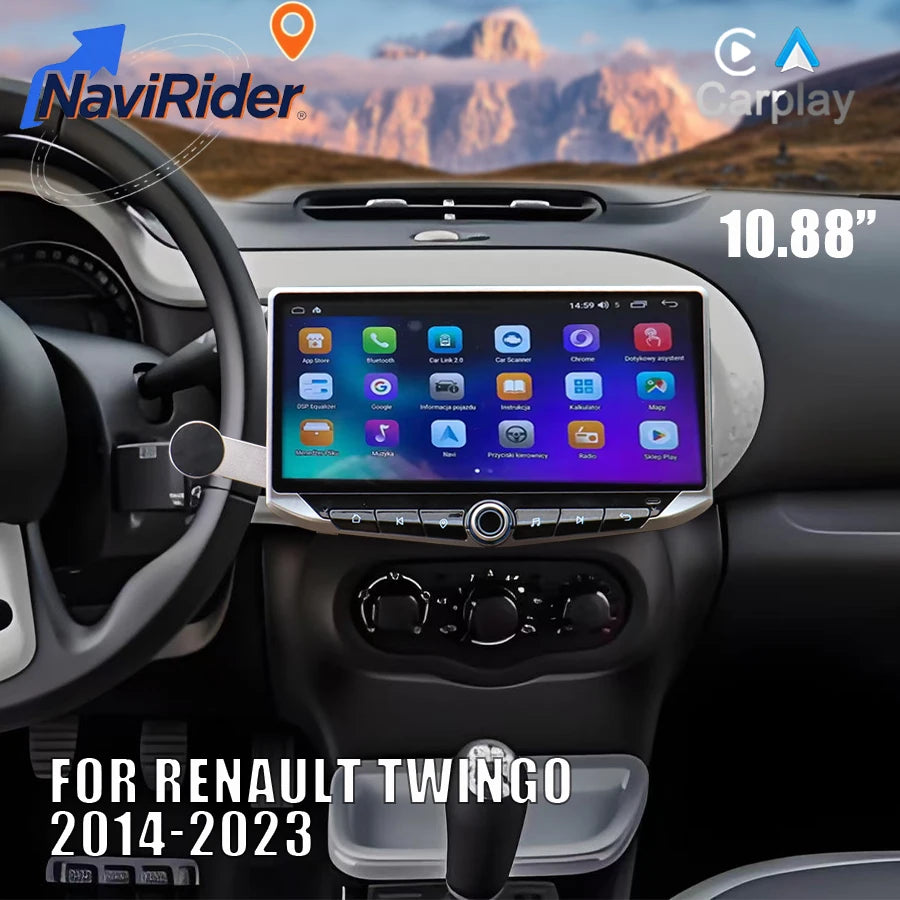 10.88inch Android 15 Radio Screen For Renault Twingo 2014-2023 Multimedia Stereo Navigatio