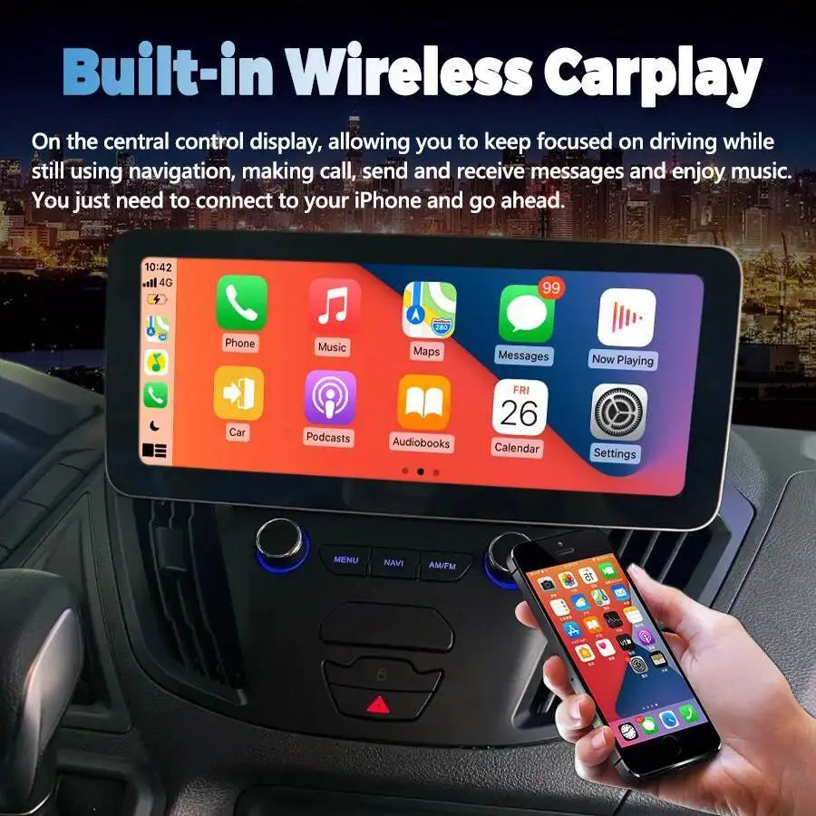Stereo Multimedia Video Player For Ford Transit Custom 2013-2018 12.3'' Qled Screen Car To | AUTOKITSHOP