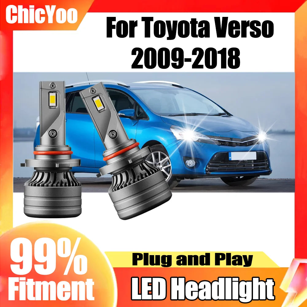 2X 120W 9005 Canbus LED Car Headlights 28000LM 6000K White For Toyota Verso 2009 2010 2011