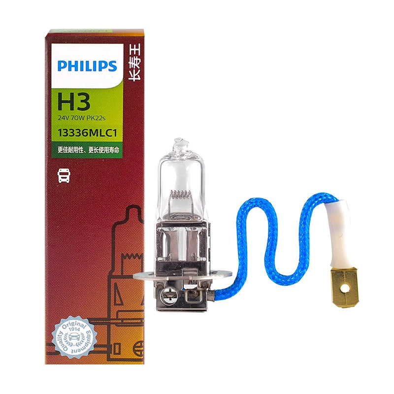 Philips 24V Truck Headlight Bulb H3 24V 70W PK22s 13336MLC1 Extra Lifetime ECE R37