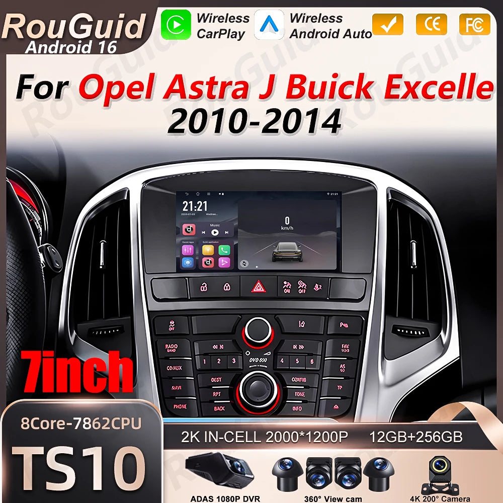 Android 16 Auto Car Radio For Opel Astra J Buick Excelle GT XT 2010 2011 2012 2013 2014 Wi | AUTOKITSHOP
