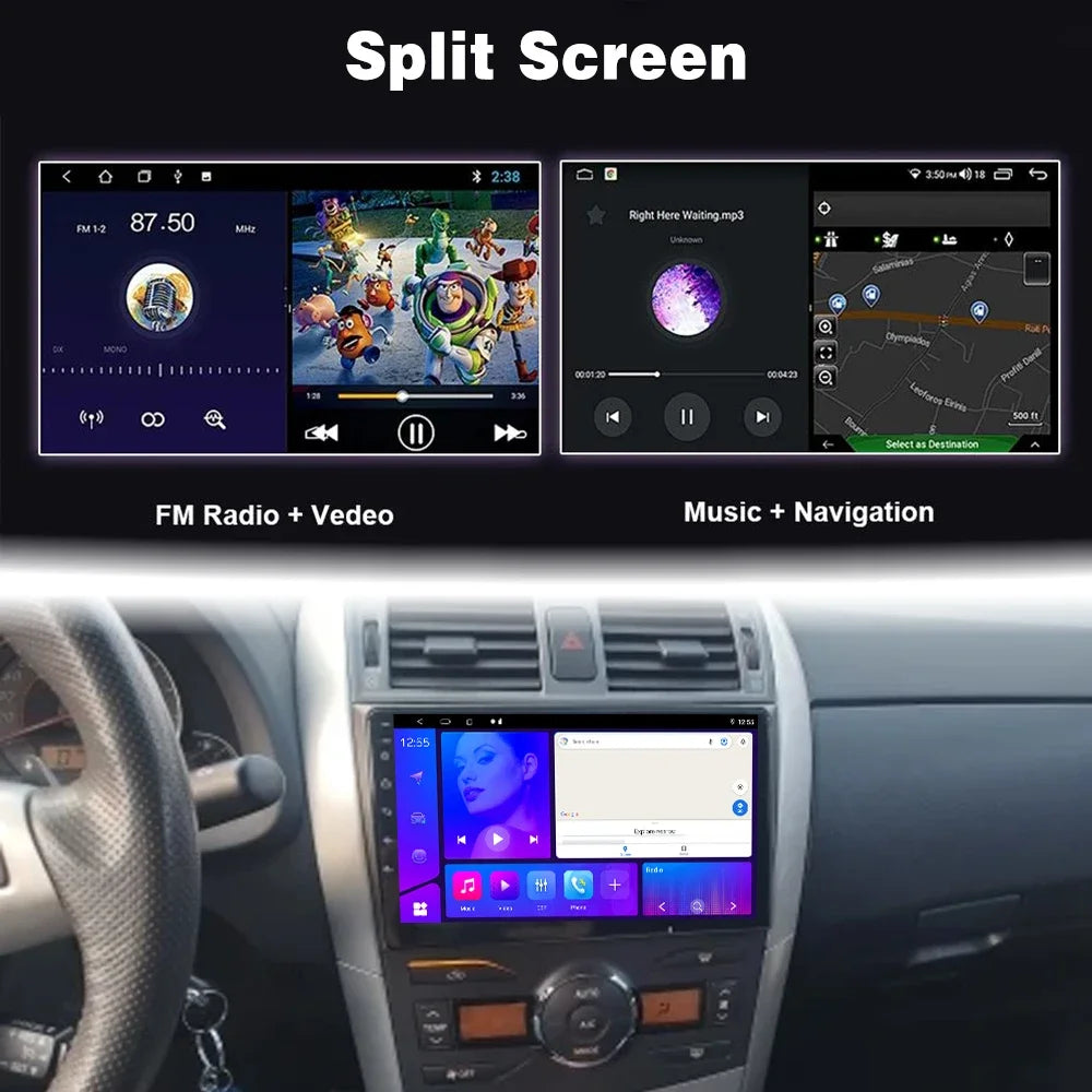 Android16 9" Car Radio For Toyota Corolla E140 E150 2006 2007 2008 2009 2010-2013 Carplay