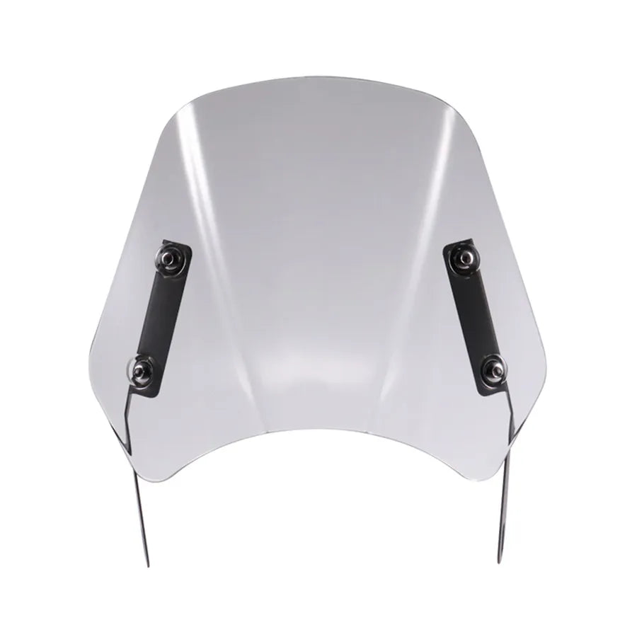 5-7" Universal Motorcycle Windshield Clear Gray Front Windscreen w/ Mounting Kit