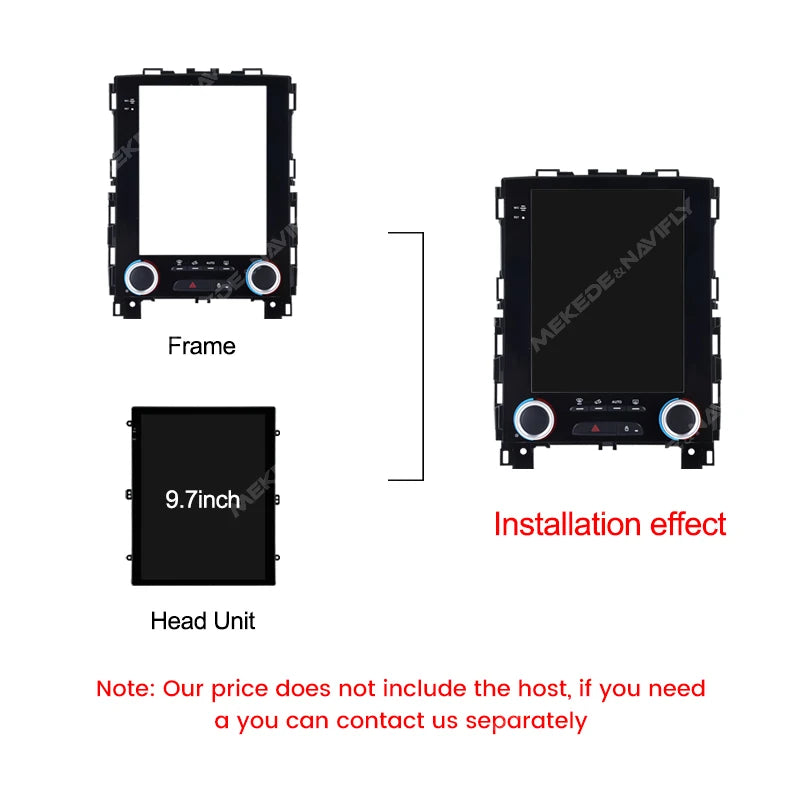 Fascia Adapter for Renault KOLEOS 2017-2019 for Tesla Style 9.7" Car Radio Headunit Frame  | AUTOKITSHOP