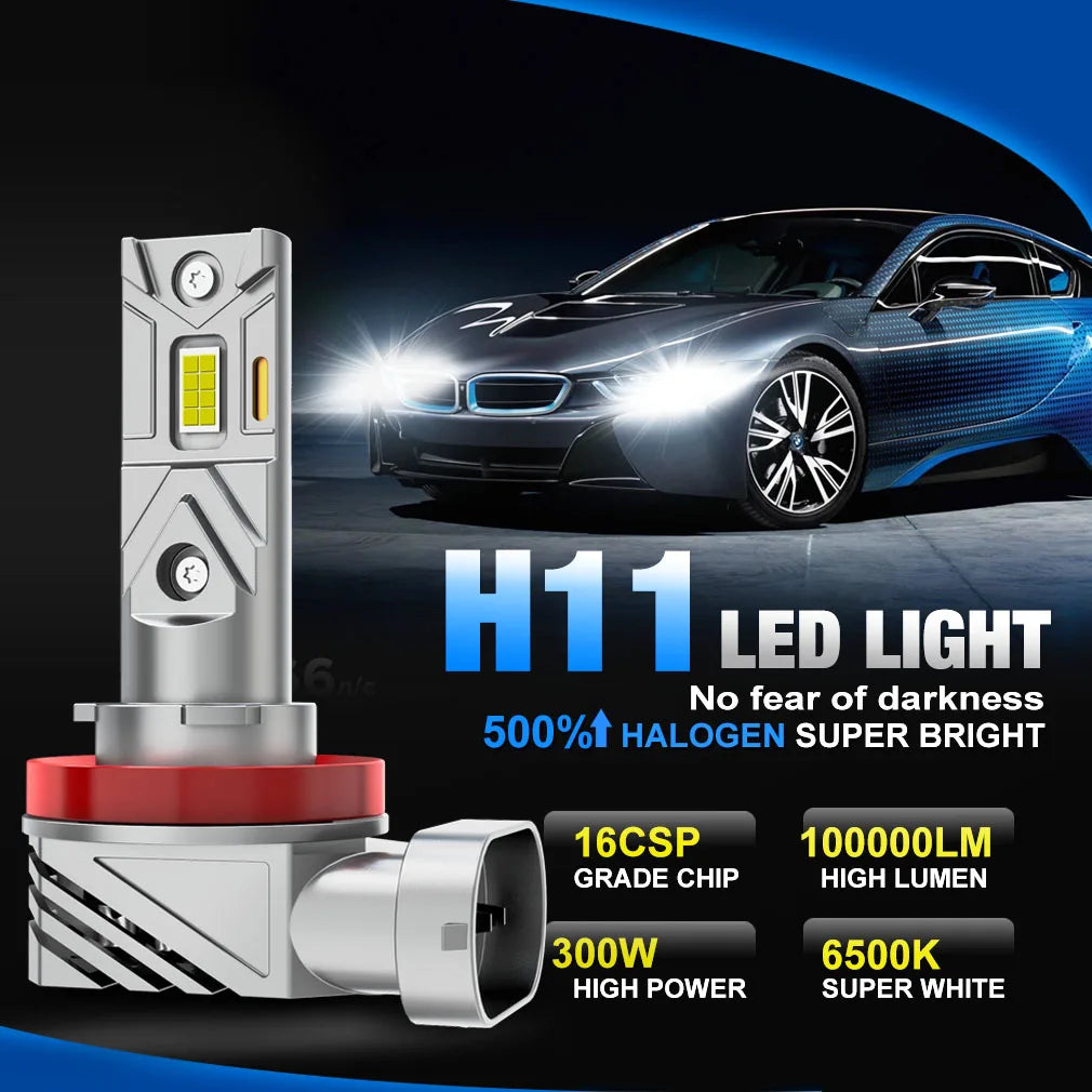 H4 H7 LED Headlights Canbus No Error H11 9005 HB3 9006 HB4 Car Lights 300W 30000LM Head La