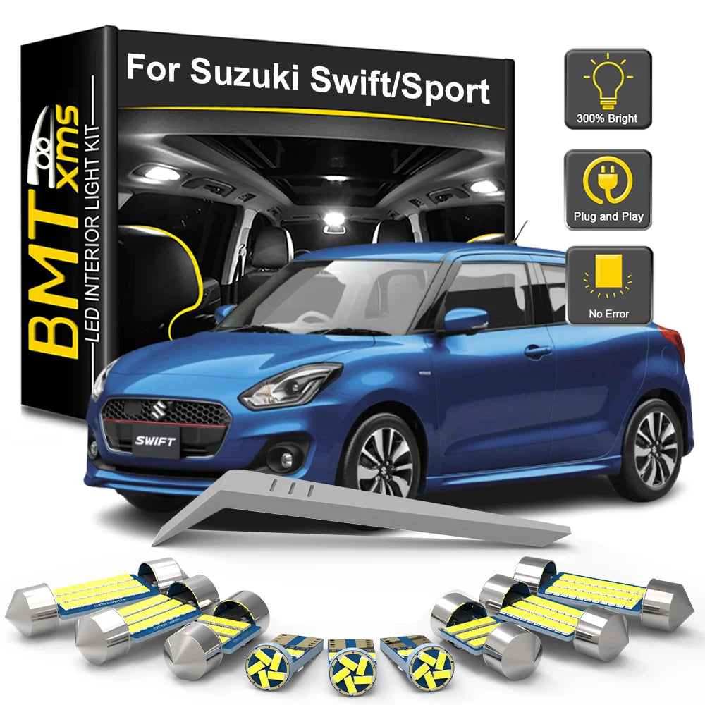 9-Piece LED Interior Light Kit for Suzuki Swift Sport - Canbus Error-Free Bulbs | AUTOKITSHOP