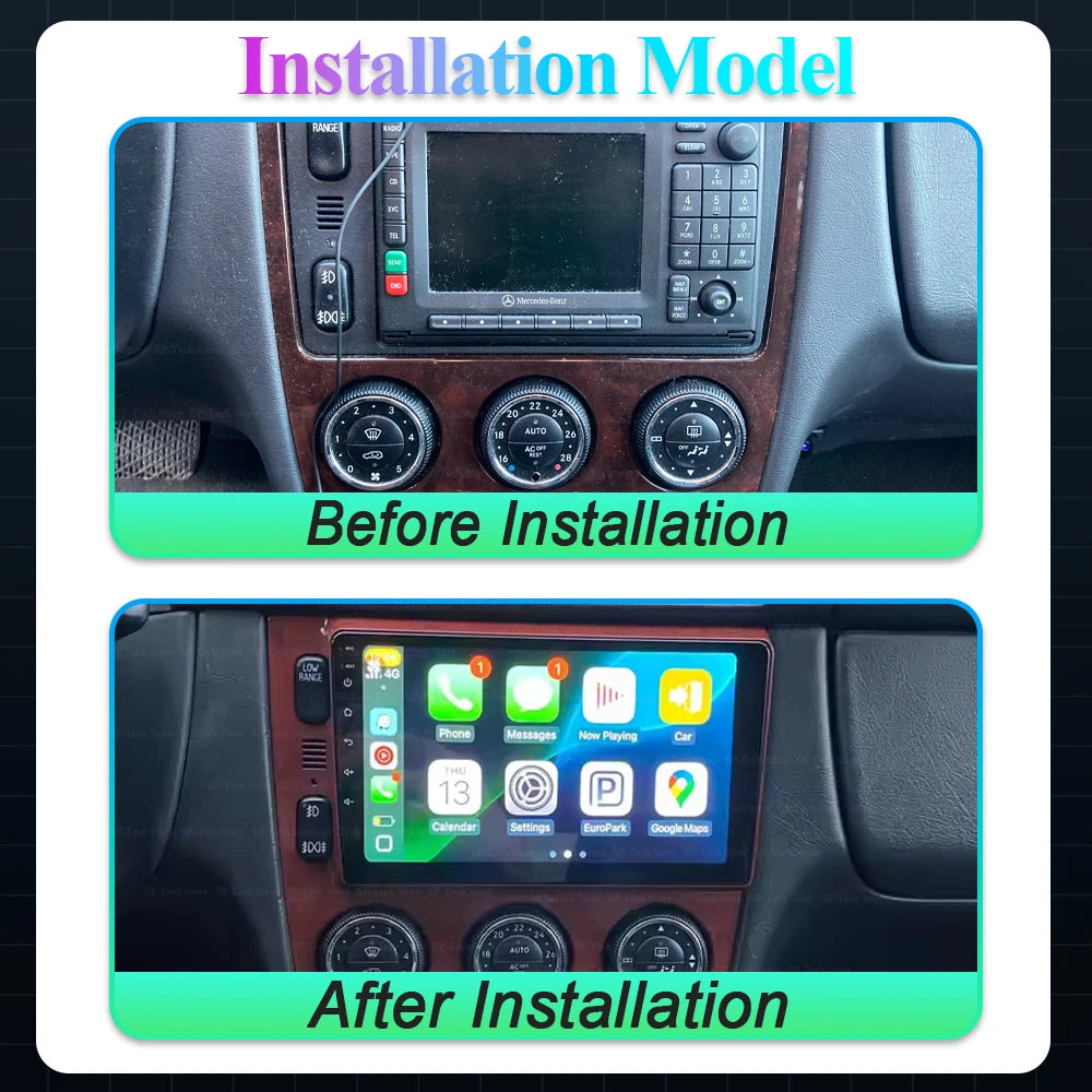 Android 16 For Mercedes Benz M-class Ml W163 1998-2006 Carplay Auto Car Radio Multimedia P | AUTOKITSHOP