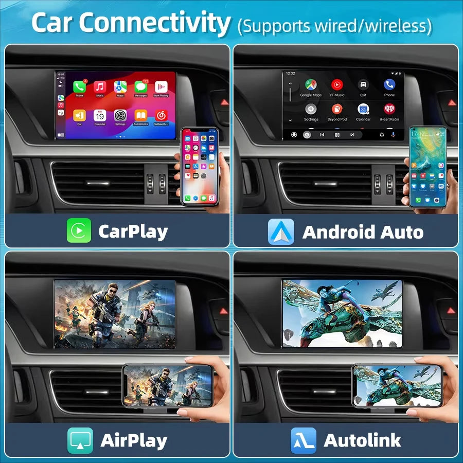 Wireless CarPlay Android Auto Interface Adapter For Audi A4 B8 A5 Q5 S5 2009-2016 with Air | AUTOKITSHOP