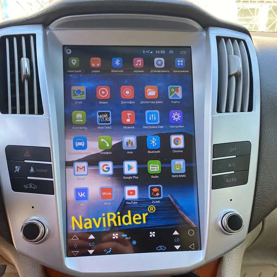 128G Android 14 IPS Screen Car GPS For Lexus RX300 RX330 RX350 RX400h Toyota Harrier Radio