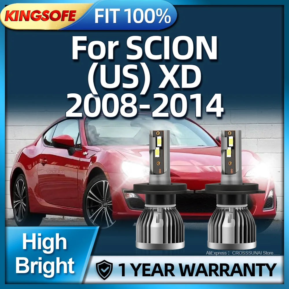 6000K Led Lamp CSP 180W High Power Car Headlight with Fan Light Bulbs For SCION (US) XD 20