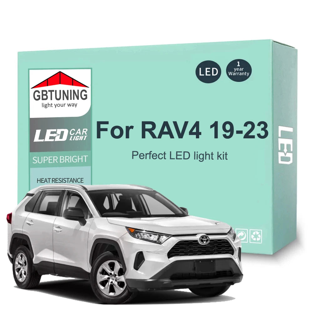 10-Piece LED Interior Light Kit for Toyota RAV4 MK5 V - Canbus Error-Free Bulbs | AUTOKITSHOP