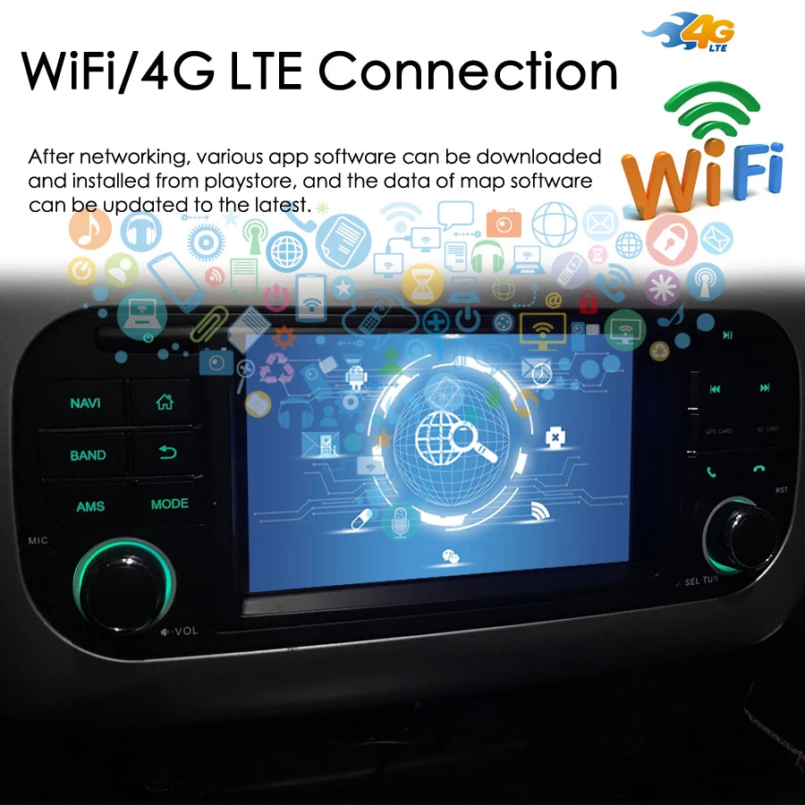 Android AI Voice Car Radio For JEEP For Grand Cherokee For Liberty Wrangler For Chrysler F