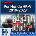 KINGSOFE 2/6Pcs H11 Led Bulbs 9005 Hb3 Super Bright Auto Fog Light 6000K Headlight For HR-
