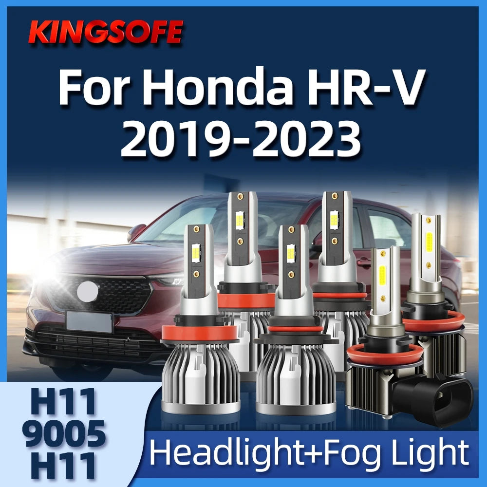 KINGSOFE 2/6Pcs H11 Led Bulbs 9005 Hb3 Super Bright Auto Fog Light 6000K Headlight For HR-