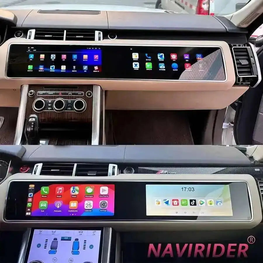 12.3+12.3“ Dual Screen Android 14 For Land Rover Range Rover 2014-2019 Car Radio Carplay M | AUTOKITSHOP