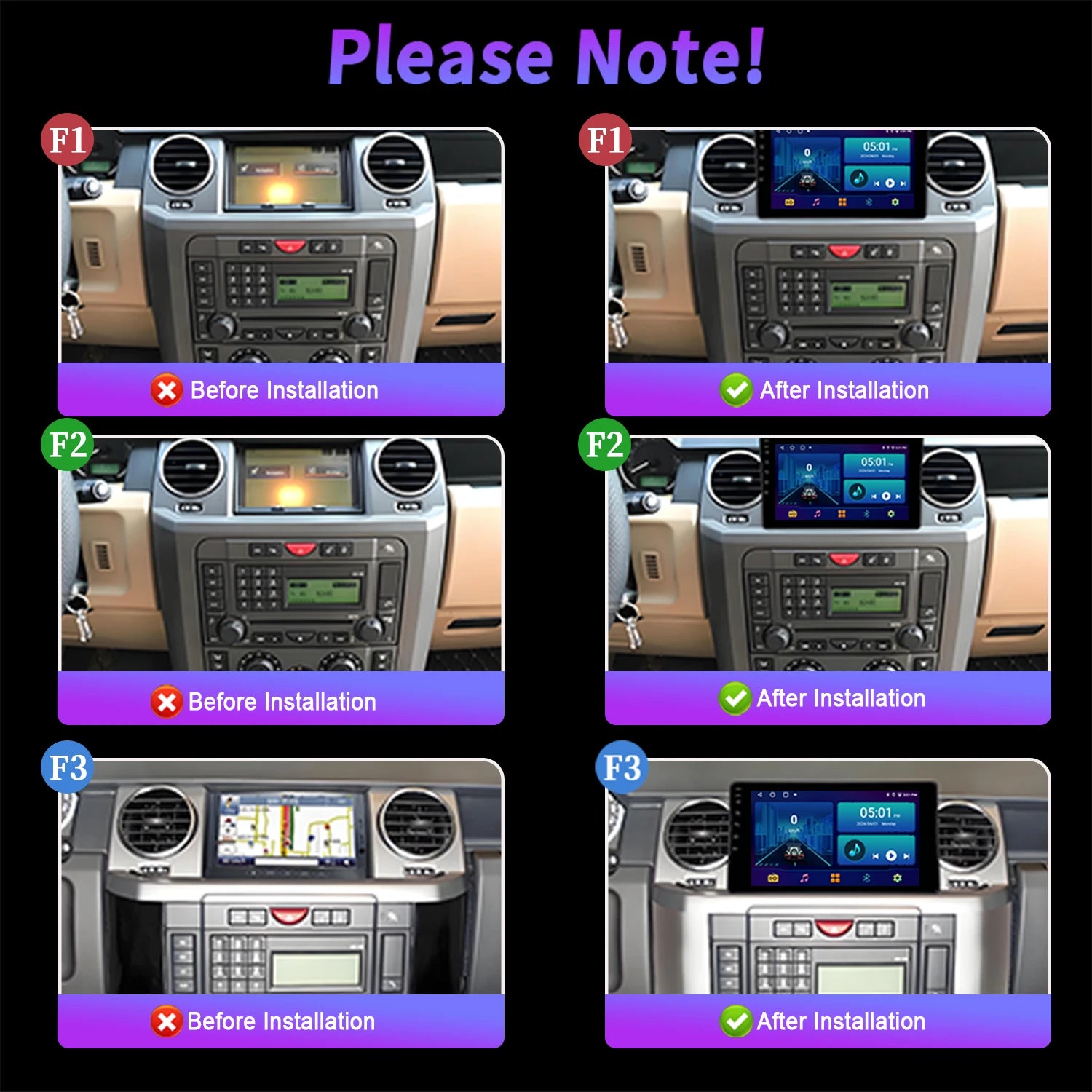 Android 14 For Land Rover Discovery 3 2004-2009 Car Radio Multimedia Wireless BT Carplay N