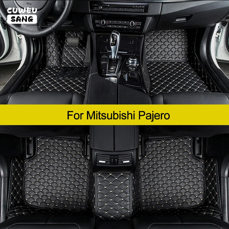 CUWEUSANG Custom Car Floor Mats For Mitsubishi Pajero V73 V77 V93 V97 Auto Carpets Foot Co | AUTOKITSHOP