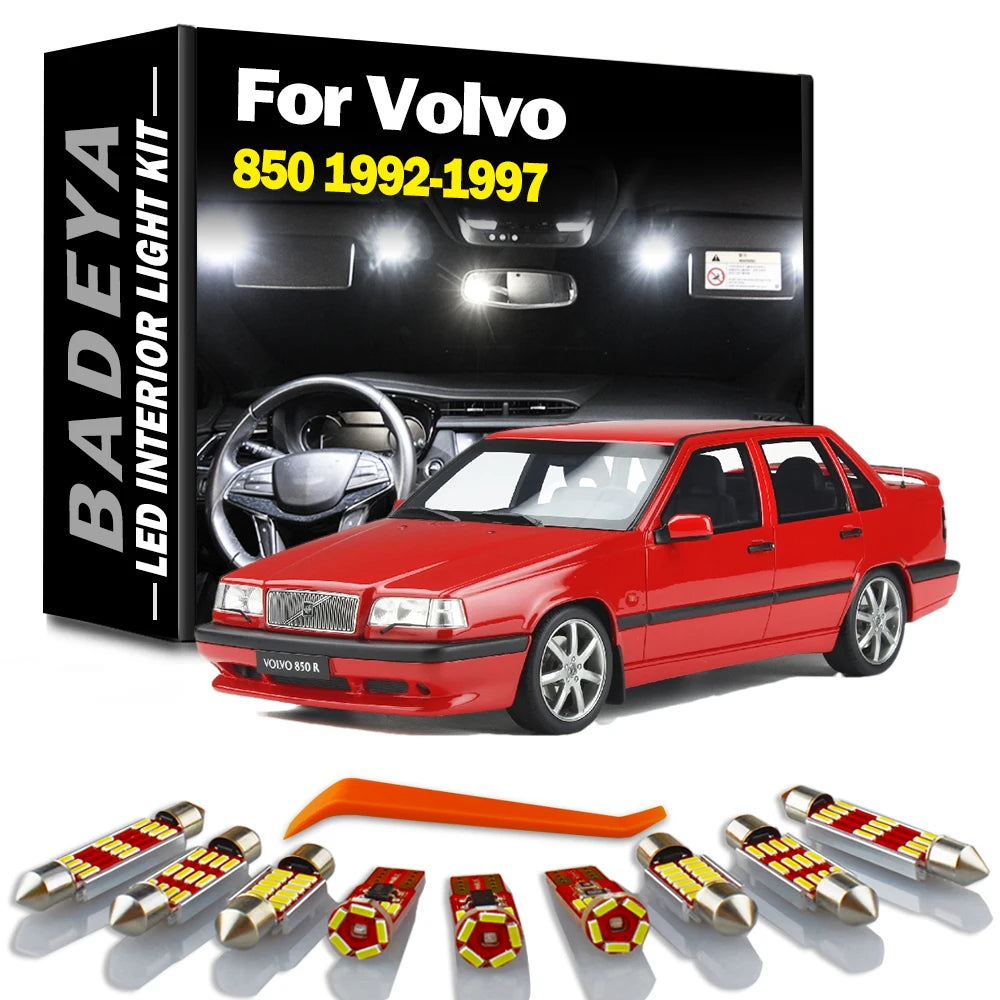 BADEYA 14Pcs Canbus No Error For Volvo 850 1992 1993 1994 1995 1996 1997 LED Interior Map