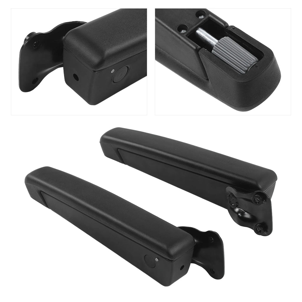 2Pcs Truck Seat Arm Rest Black Armrest Car Adjustable Seat Armrest Shock Resistant PU Sponge Uni - Automotive LED Light
