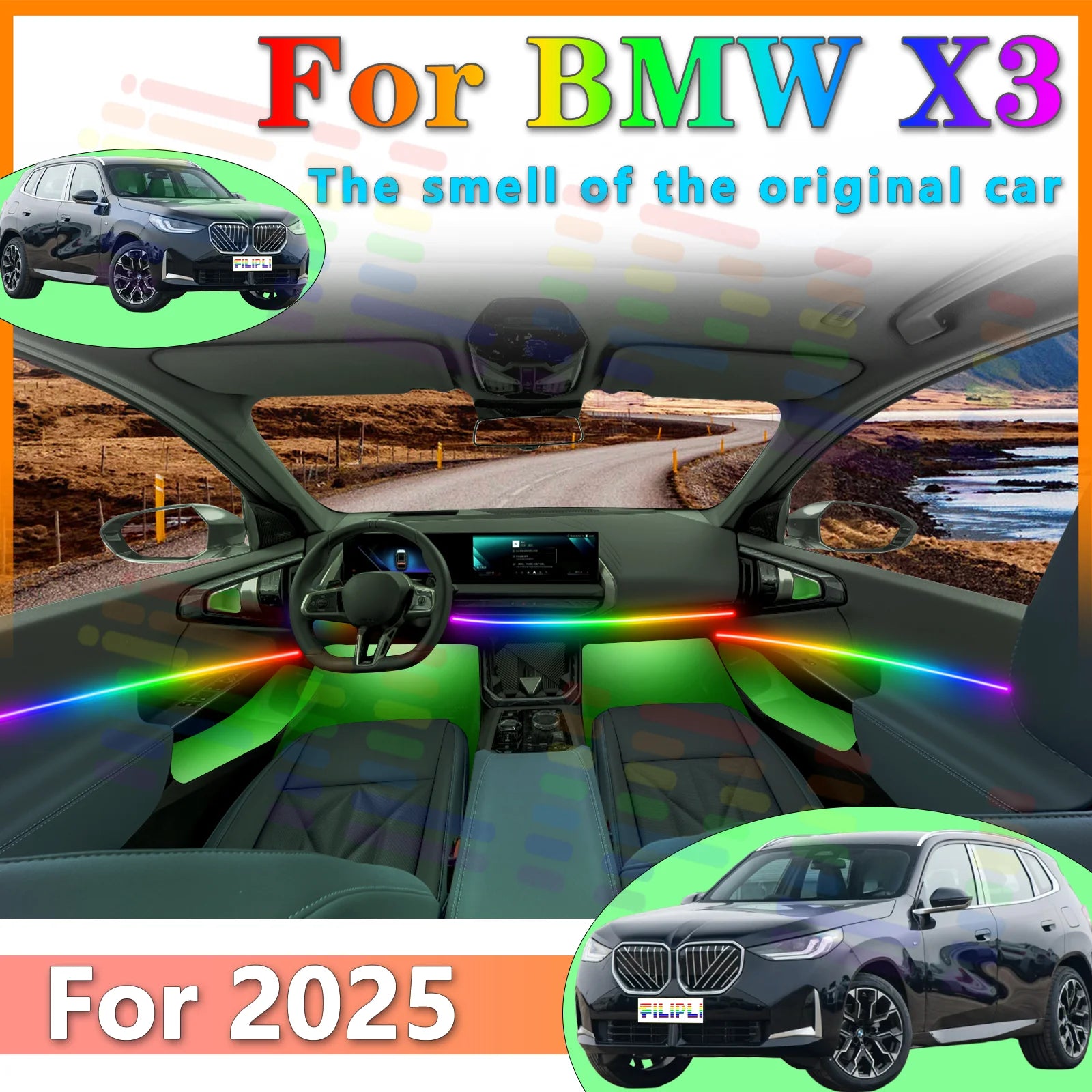 RGB - Ambient Light - for BMW G48 X3 - App Control - Car Interior Lighting | AUTOKITSHOP