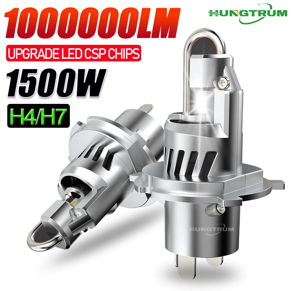 H7 H4 LED Bulb 1000000LM Super Bright 9003 HB2 LED CANBUS Diode Headlights 6000K High Powe