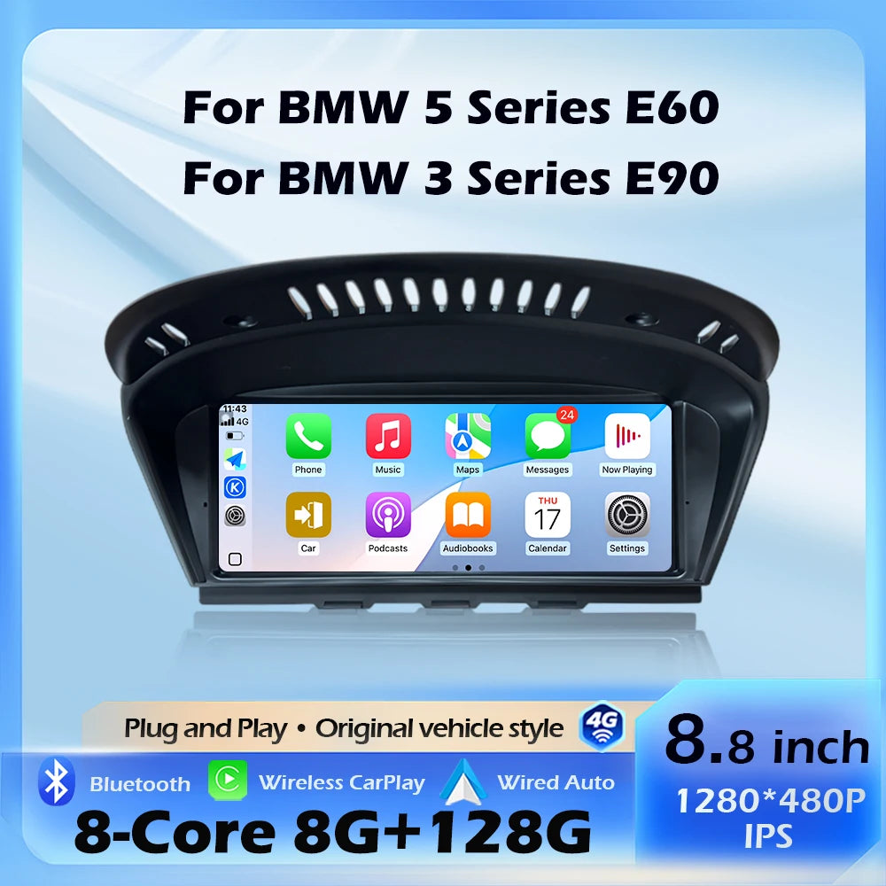 Android For BMW 5 /3 Series E60 E61 E62 E63 E90 E91 E92 E93 CIC CCC System Wireless Carpla