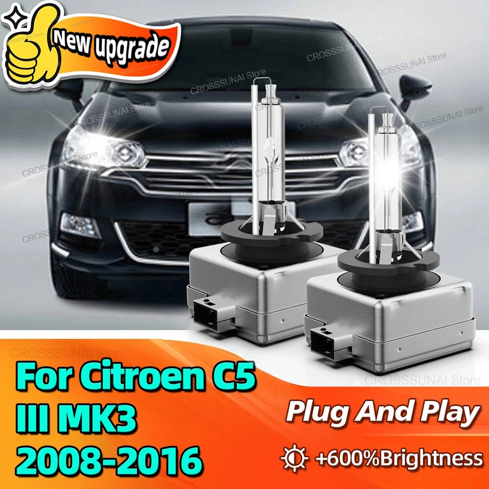 35W D1S Xenon HID Bulb Car Headlight 6000K Replacement Headlamp For Citroen C5 III MK3 200